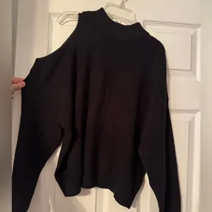 Anthropologie One Side, Off-the-Shoulder Black Sweater thumbnail 2