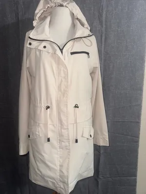 Two by Vince Camuto Cream Trench Coat with Black Trim thumbnail 11