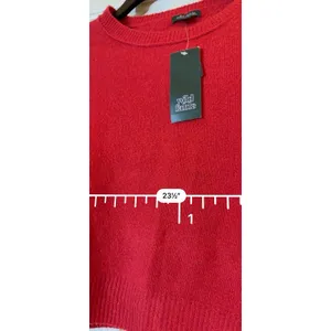 Wild Fable Cropped Lightweight Crewneck Pullover Sweater Red Women’s M New thumbnail 6