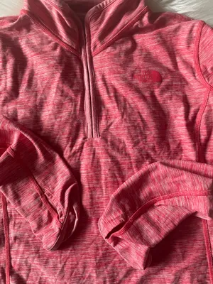 The North Face Women's Pink Quarter Zip Pullover Athletic Top Thumbholes thumbnail 7