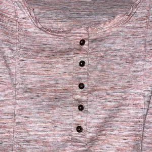 NWT Free People Pink Long Sleeve Henley thumbnail 6