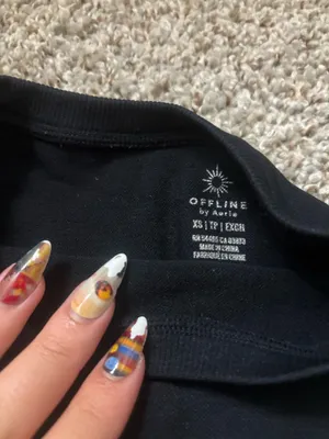 OFFLINE by Aerie Workout Top Cropped Black thumbnail 3