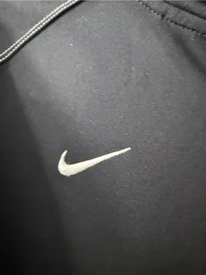 Nike Black Half-Zip Dri-FIT Hoodie with White Logo thumbnail 3