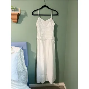 New O.P.T Soraya Ruching Drop Waist Romantic Honeymoon Bridal Resort Maxi Dress thumbnail 4