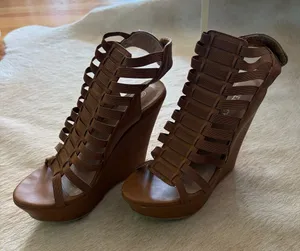 Delicacy Brown Strappy High Heel Sandals - Women thumbnail 1