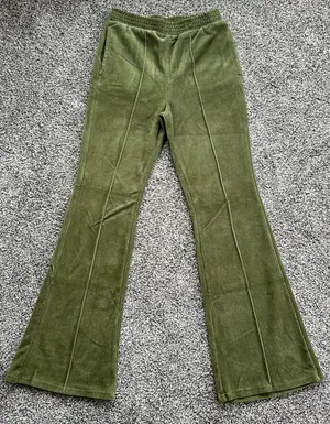 Green Corduroy Flare Pants thumbnail 2
