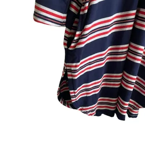 La Blanca Women Sailor Striped Dress L Lace‎ Up Nautical Coastal Preppy Resort thumbnail 4