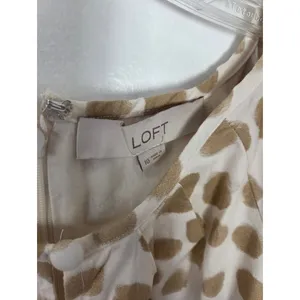 Loft Polka Dot Midi Dress Cotton Preppy Coastal Teacher Office Tea Party Size 10 thumbnail 5