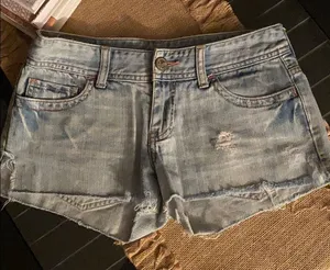 American Eagle denim micro shorts thumbnail 1