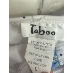 Taboo Y2K 90s White halter v neck Floral Halter Dress Light Blue size large thumbnail 5