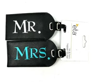 MR. & MRS. luggage tags, NWT Black thumbnail 1