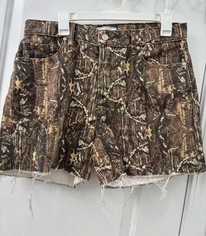 Revice denim shorts camo thumbnail 1