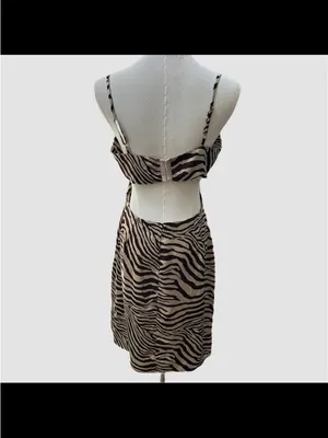 Lola May cut out zebra print mini dress size 8 thumbnail 2