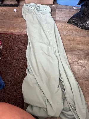 Birdy Grey Alex Crepe Sage Green Square Neck Bridesmaid Maxi Dress Gown Small thumbnail 14