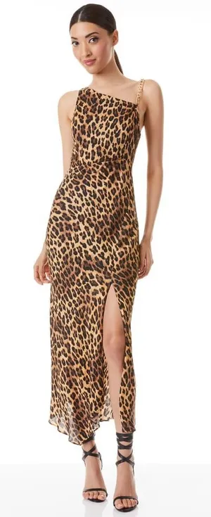 Revolve Alice + Olivia Harmony Chain Strap Drapey Slip Maxi Dress thumbnail 1