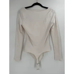 Abercrombie & Fitch Bodysuit Womens Small White Sweetheart Neck Long Sleeve NWT thumbnail 9