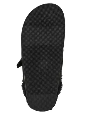 NEW DV Dolce Vita Faux Suede Clog Mule Gold Buckle Black Slide Slippers, Size 10 thumbnail 11