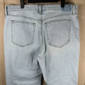 NEW Abercrombie & Fitch 90s Relaxed High Rise Jeans 33/16R Distressed Light Wash thumbnail 4