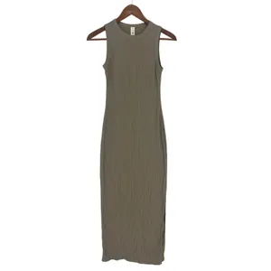 Lululemon Sleeveless Pleated Stretch Maxi Dress Sheer Oak‎ XXS thumbnail 4