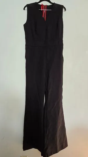 Spanx Women's The Perfect Sleeveless Jumpsuit Black 20383Q Flare Leg thumbnail 1