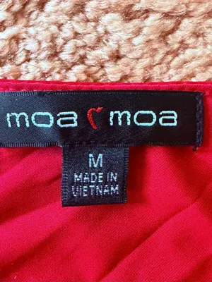Moa Moa Red Halter Draped Crop Top NWT Size M thumbnail 8