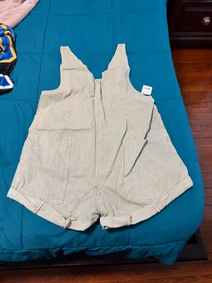 NWT Free people high roller railroad shortalls L thumbnail 4