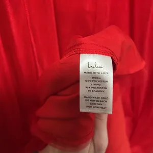 Lulus Queen Behavior Strapless Ruched Red Tulle Maxi Dress Size Small NWT thumbnail 7