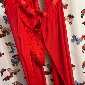 ❗️Clearance last chance❗️ Elegant Red Lace Lingerie one piece thumbnail 5