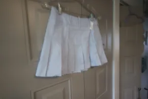 WAYF mini short summer spring tennis pleated skirt in light blue size XS extra small. NWT thumbnail 3
