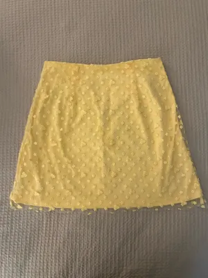 Francesca's Yellow Mini Skirt thumbnail 3