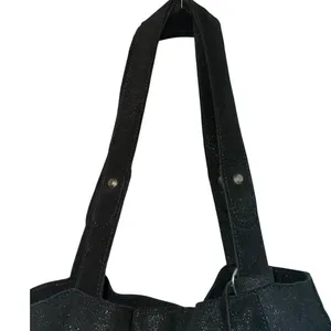 Banana Republic Black Leather Tote Bag Large Shoulder Purse Tassel‎ NWT thumbnail 3