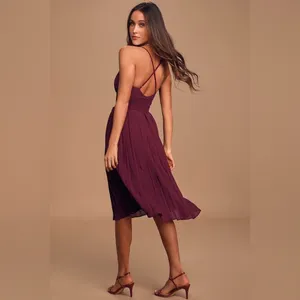 NWT Lulus Love Me To The Moon Pleated Mini Dress size XS thumbnail 2