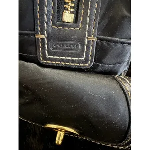 Coach Legacy Small Gallery Black Turnlock Satchel Bag Y2K Vintage # 4453 13x8 thumbnail 8