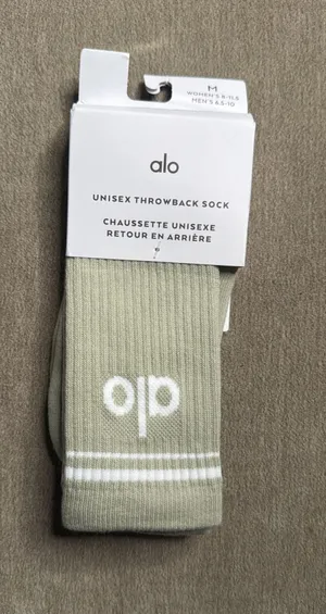 Alo Unisex Half Crew Socks Yoga Throwback thumbnail 1