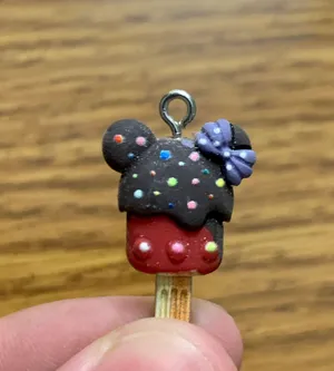 Mickey Mouse Ice Cream Bar Charm Pendant Brown thumbnail 3