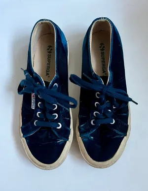 Blue Suede Superga Sneakers thumbnail 1
