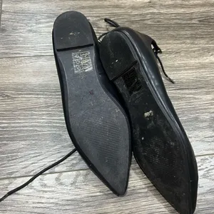 Topshop Ghillie Black Pointed Toe Lace Up Flats thumbnail 5