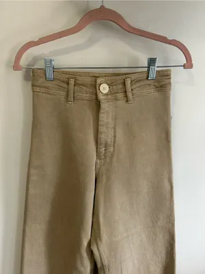 Zara The Marine Straight Jeans Tan thumbnail 6