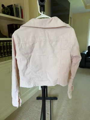 TGLA Blush Pink Cropped Corduroy Jacket thumbnail 2