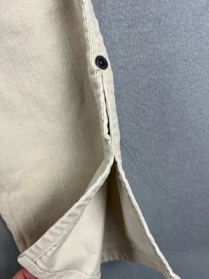 Abercrombie & Fitch Off-White Y2K low rise split hem corduroy Size: 0 thumbnail 3
