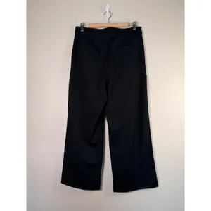 Halara Black High‎ Waisted Wide Leg Petite Trousers Pleated Workwear Pants L thumbnail 5