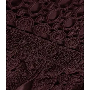 Abercrombie & Fitch Lace Crochet V-Neck Skater Dress Burgundy Mini Dark Romantic thumbnail 5