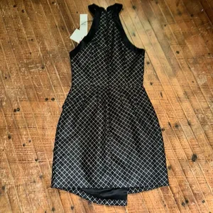 Keepsake Tessellate black small diamond halter mini dress Black Size XS thumbnail 3