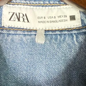 Zara Denim Snap Button Down Collard Western Style Long Sleeve Denim Shirt S Blue thumbnail 7