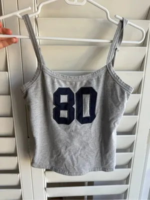 Gray Tank Top Jersey y2k Style Edikted thumbnail 1