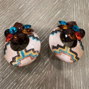 Vintage tribal earrings thumbnail 2