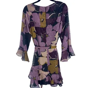 Fit & Flare Floral Ruffle Dress Size Medium thumbnail 4