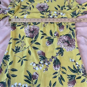 Ann Taylor LOFT Floral Print Boatneck Long Sleeve‎ Shift Dress Size 4 thumbnail 11