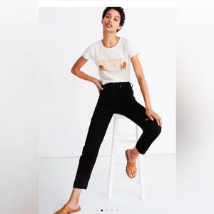 Madewell- The Perfect Vintage Jean Stone Black: Knee-Slit Edition 25 thumbnail 4