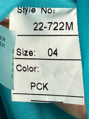 Madison James 22-722M Modest Prom Dress Gown in Peacock‎ Teal Size 4 thumbnail 5